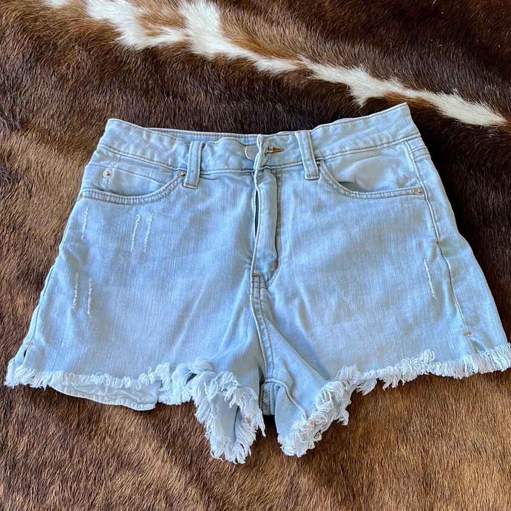 Just USA Light Wash Denim Shorts, XS